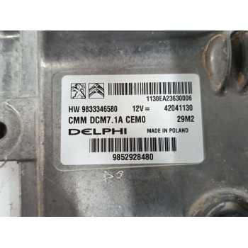 Recambio de centralita motor uce para citroën jumpy iii furgoneta (v_) 2.0 bluehdi 145 referencia OEM IAM 9833346580 9852928480 