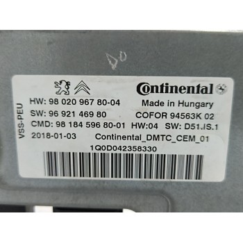 Recambio de centralita start / stop para citroën c4 spacetourer (3d_) 1.6 bluehdi 120 referencia OEM IAM 980209678004 9692146980