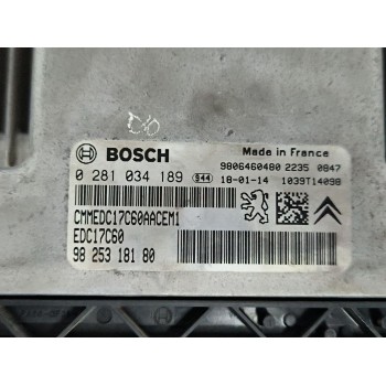 Recambio de centralita motor uce para citroën c4 spacetourer (3d_) 1.6 bluehdi 120 referencia OEM IAM 0281034189 9806460480 