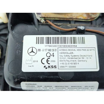 Recambio de airbag delantero derecho para mercedes-benz clase a sedán (v177) a 180 d (177.103) referencia OEM IAM A1778602601  
