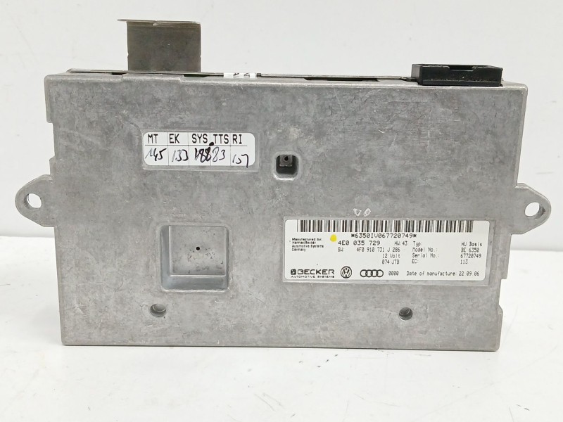 Recambio de modulo electronico para audi a6 c6 (4f2) 3.0 tdi quattro referencia OEM IAM 4E0035729  