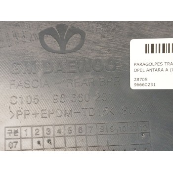 Recambio de paragolpes trasero para opel antara a (l07) 2.2 cdti referencia OEM IAM 96660231  