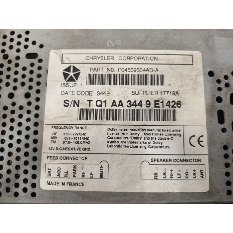 SISTEMA AUDIO / RADIO CD