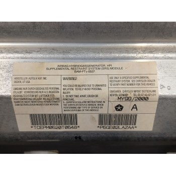 Recambio de airbag delantero derecho para jeep cherokee (xj) 2.5 turbodiesel referencia OEM IAM P5GE02LAZAA  