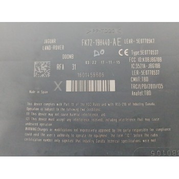 Recambio de modulo electronico para jaguar xe (x760) 2.0 d referencia OEM IAM FK7219H440AE  