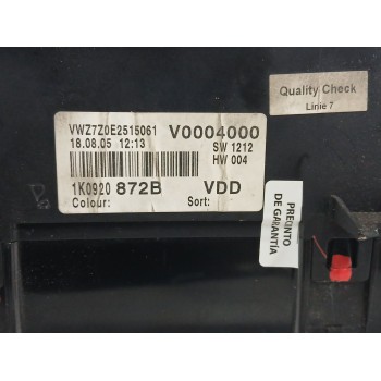 Recambio de cuadro instrumentos para volkswagen golf v (1k1) 1.9 tdi referencia OEM IAM 1K0920872B  110080248041