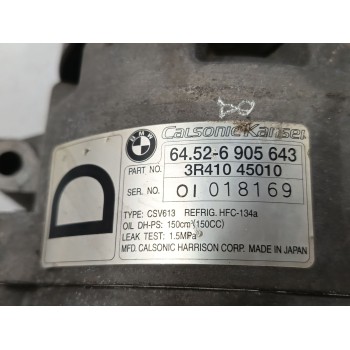 Recambio de compresor aire acondicionado para bmw 3 (e46) 320 d referencia OEM IAM 64526905643  
