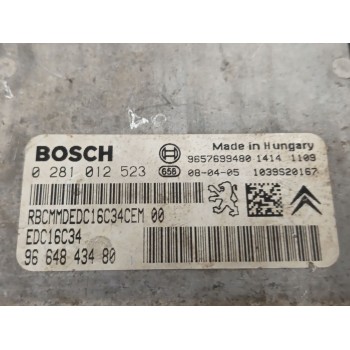 Recambio de centralita motor uce para peugeot 207 1.4 hdi referencia OEM IAM 9657699480 0281012523 