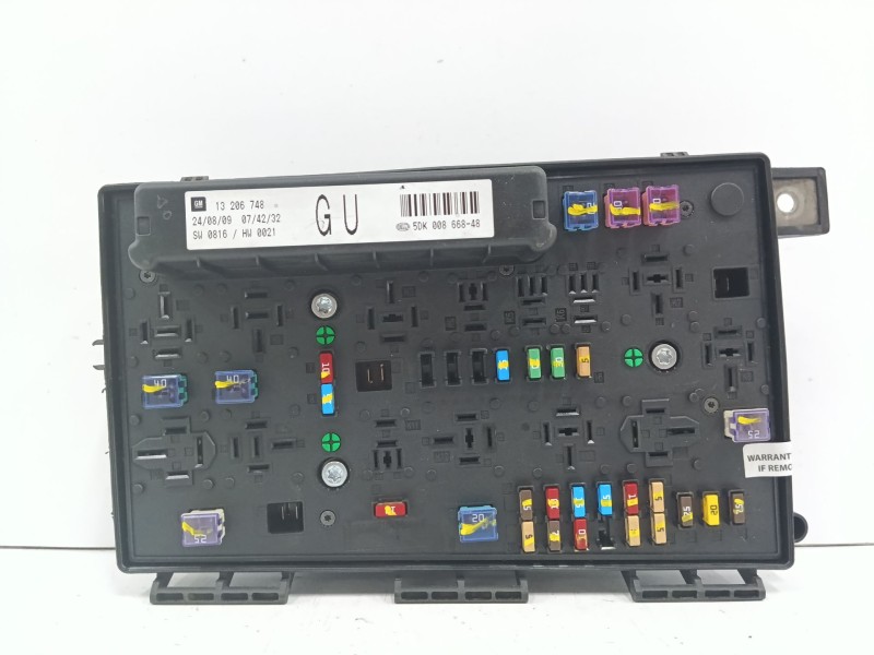 Recambio de caja reles / fusibles para opel astra h (a04) 1.3 cdti (l48) referencia OEM IAM 13206748  