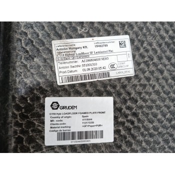 Recambio de alfombra maletero para mercedes-benz cla (c118) cla 250 e (118.386) referencia OEM IAM A1186804600 A1186804600 