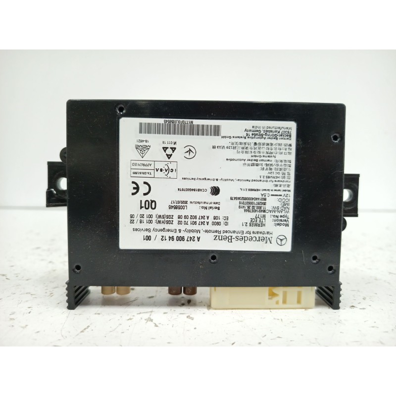 Recambio de modulo electronico para mercedes-benz cla (c118) cla 250 e (118.386) referencia OEM IAM A2479009412 A2479017002 A247