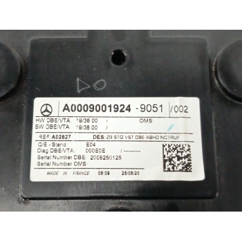 Recambio de luz interior para mercedes-benz cla (c118) cla 250 e (118.386) referencia OEM IAM A0009001924  