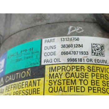 Recambio de compresor aire acondicionado para opel astra twin top (2006 - 2012) 1.6 16v referencia OEM IAM 13124750  