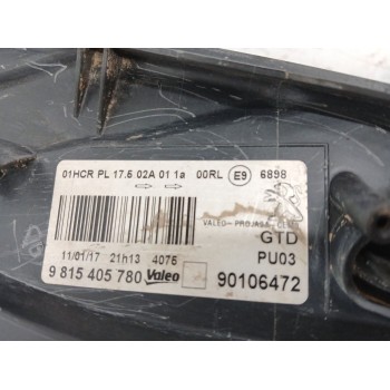 Recambio de faro izquierdo para peugeot 2008 i (cu_) 1.6 bluehdi 100 referencia OEM IAM 9815405780  