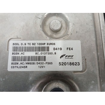 Recambio de centralita motor uce para fiat 500 (312_) 0.9 (312axm1b) referencia OEM IAM 52018623 CD7VJ245R 