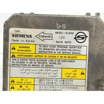 Recambio de centralita airbag para ssangyong actyon 2.0 td cat referencia OEM IAM 8625131040  