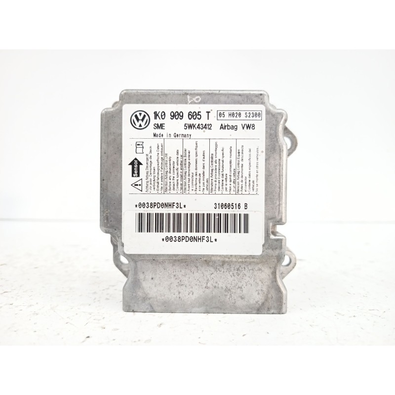 Recambio de centralita airbag para volkswagen golf v (1k1) 1.9 tdi referencia OEM IAM 1K0909605T 5WK43412 