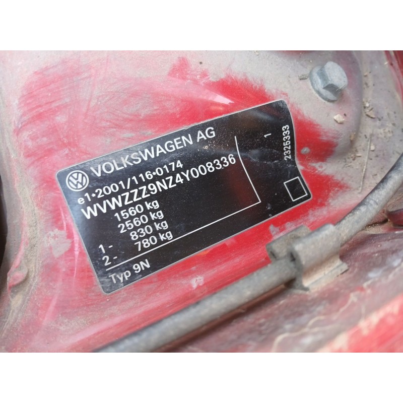 VOLKSWAGEN POLO IV (9N_, 9A_) 2003