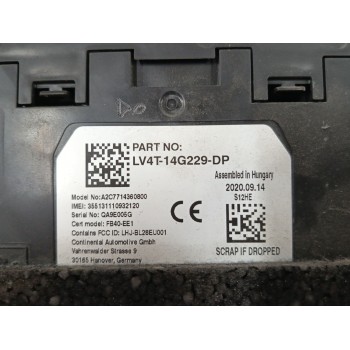 Recambio de modulo electronico para ford kuga iii (dfk) 2.0 ecoblue mhev referencia OEM IAM LV4T14G229DP A2C7714360800 