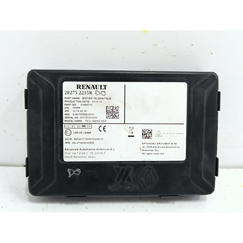 Recambio de modulo electronico para smart forfour hatchback (453) electric drive / eq (453.091) referencia OEM IAM 282752235R  