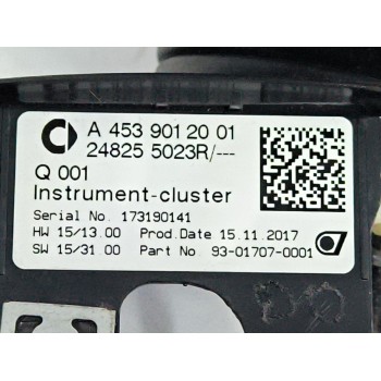 Recambio de cuadro instrumentos para smart forfour hatchback (453) electric drive / eq (453.091) referencia OEM IAM A4539012001 