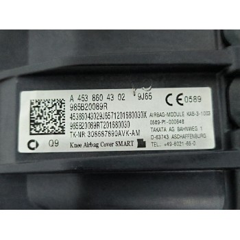 Recambio de airbag delantero izquierdo para smart forfour hatchback (453) electric drive / eq (453.091) referencia OEM IAM A4538