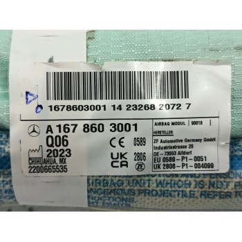Recambio de airbag cortina delantero derecho para mercedes-benz gle (v167) gle 300 d 4-matic (167.109) referencia OEM IAM A16786