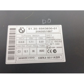 Recambio de modulo electronico para bmw 3 (e90) 320 d referencia OEM IAM 61356943830 5WK49511KBR 