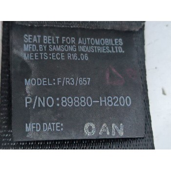 Recambio de cinturon seguridad trasero derecho para kia stonic (yb) 1.0 t-gdi referencia OEM IAM 89880H8200  