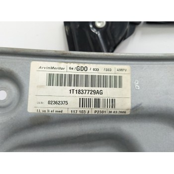 Recambio de elevalunas delantero izquierdo para volkswagen touran (1t1, 1t2) 1.9 tdi referencia OEM IAM 1T1837729AG 1K0959793G 1