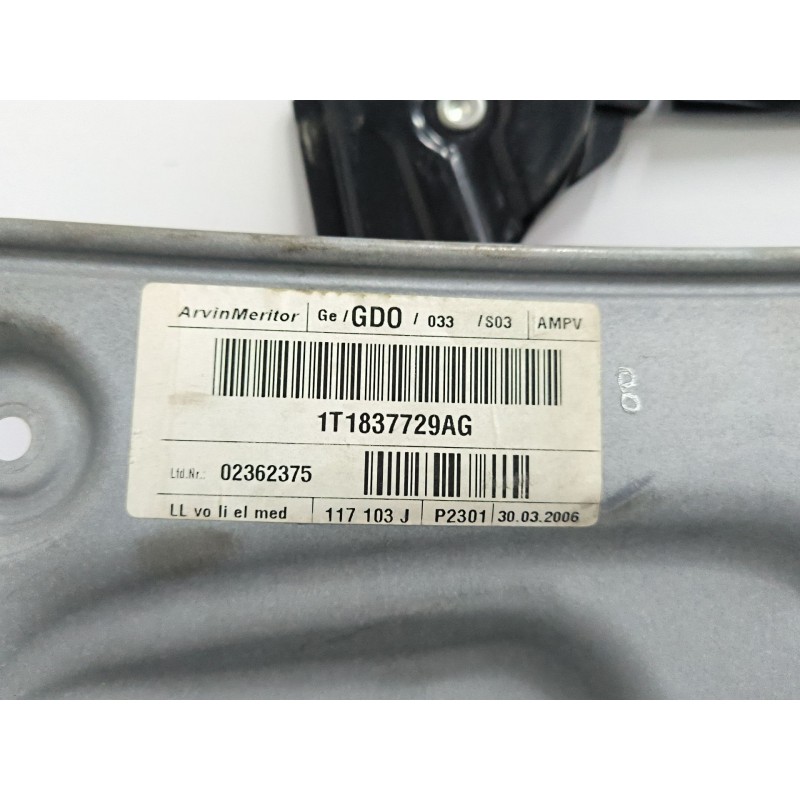 ELEVALUNAS DELANTERO IZQUIERDO 1K0959793G 1T0959701B