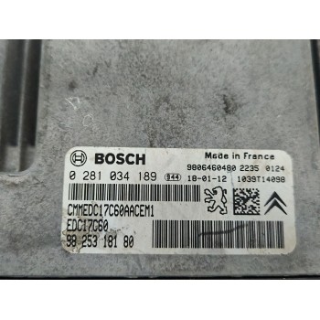 Recambio de centralita motor uce para citroën c4 spacetourer (3d_) 1.6 bluehdi 120 referencia OEM IAM 9806460480 0281034189 9825