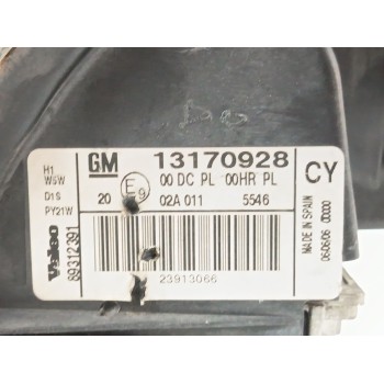 Recambio de faro izquierdo para opel vectra c gts (z02) 1.9 cdti (f68) referencia OEM IAM 13170928  
