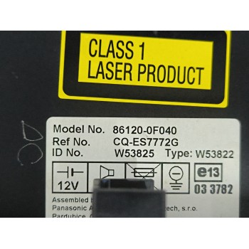 Recambio de sistema audio / radio cd para toyota corolla verso (zer_, zze12_, r1_) 2.2 d-4d (aur10_) referencia OEM IAM 861200F0