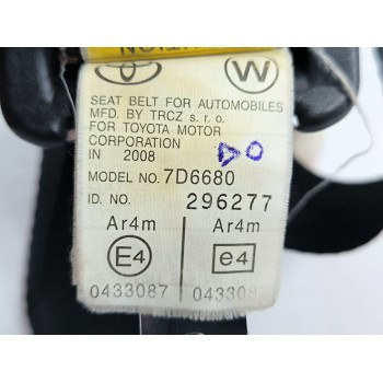 Recambio de cinturon seguridad trasero derecho para toyota corolla verso (zer_, zze12_, r1_) 2.2 d-4d (aur10_) referencia OEM IA