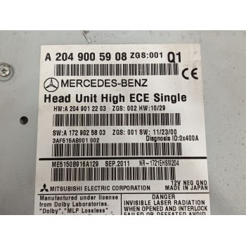 Recambio de sistema navegacion gps para mercedes-benz clase c coupé (c204) c 250 cdi (204.303) referencia OEM IAM A2049005908 A2