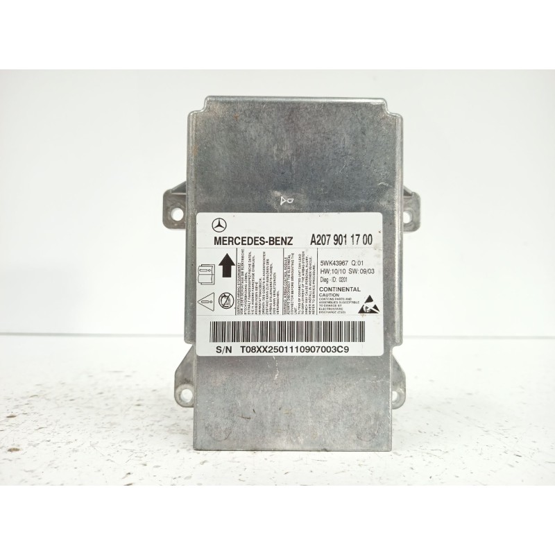 Recambio de centralita airbag para mercedes-benz clase c coupé (c204) c 250 cdi (204.303) referencia OEM IAM A2079011700 5WK4396