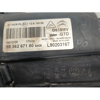 Recambio de faro izquierdo para citroën c3 iii (sx) 1.2 thp 110 referencia OEM IAM 9836267180  