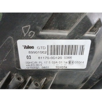 Recambio de faro izquierdo para toyota yaris (_p9_) 1.3 vvt-i (scp90_) referencia OEM IAM 811700D120 89901062 