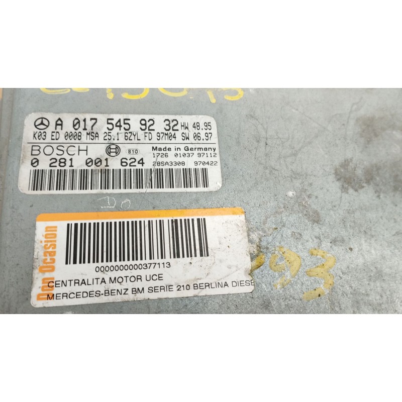 CENTRALITA MOTOR UCE 0281001624