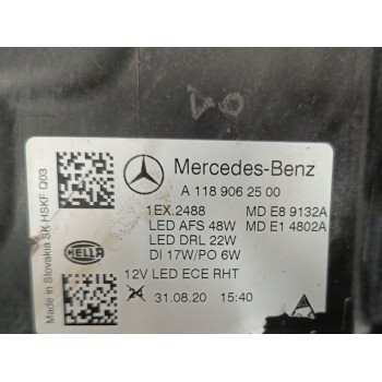 Recambio de faro izquierdo para mercedes-benz cla (c118) cla 250 e (118.386) referencia OEM IAM A1189062500  