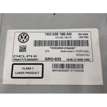Recambio de sistema audio / radio cd para volkswagen golf vi (5k1) 2.0 tdi referencia OEM IAM 1K0035186AN  