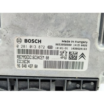 Recambio de centralita motor uce para citroën c3 picasso (sh_) 1.6 hdi referencia OEM IAM 9653958980 0281013872 