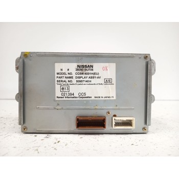 Recambio de pantalla multifuncion para nissan almera tino (v10) 1.8 referencia OEM IAM 28090BU706 CC5W4001H 
