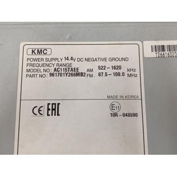 Recambio de sistema audio / radio cd para kia picanto ii (ta) 1.0 referencia OEM IAM 961701Y266MB2  