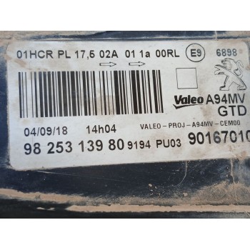 Recambio de faro izquierdo para peugeot 2008 i (cu_) 1.2 puretech 82 referencia OEM IAM   