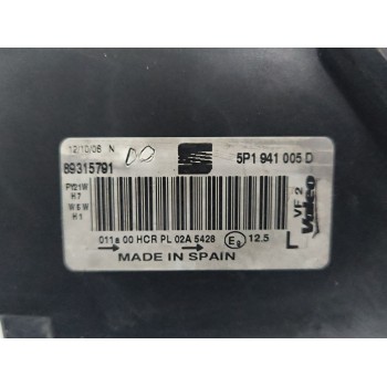 Recambio de faro izquierdo para seat altea (5p1) 1.9 tdi referencia OEM IAM 5P1941005D  