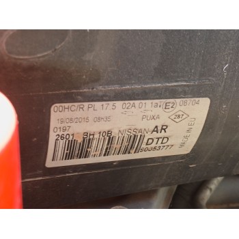 Recambio de faro derecho para nissan note (e11, ne11) 1.4 referencia OEM IAM   