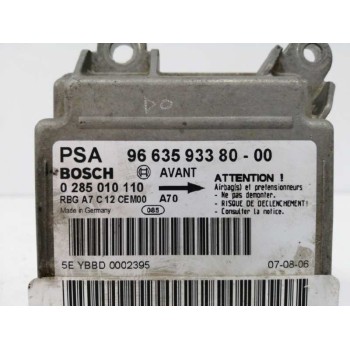 Recambio de centralita airbag para peugeot 207 1.4 16v cat (kfu / et3j4) referencia OEM IAM 9663593380 0285010110 