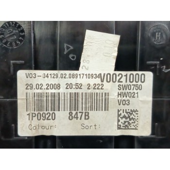 Recambio de cuadro instrumentos para seat leon (1p1) 1.9 tdi referencia OEM IAM 1P0920847B A2C53029632 